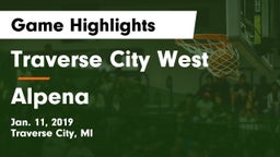 Traverse City West  vs Alpena  Game Highlights - Jan. 11, 2019