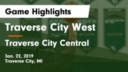 Traverse City West  vs Traverse City Central  Game Highlights - Jan. 22, 2019