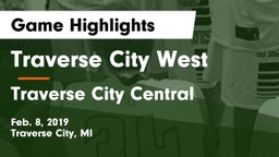 Traverse City West  vs Traverse City Central  Game Highlights - Feb. 8, 2019