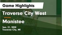 Traverse City West  vs Manistee  Game Highlights - Jan. 21, 2020