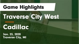 Traverse City West  vs Cadillac  Game Highlights - Jan. 23, 2020