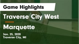 Traverse City West  vs Marquette  Game Highlights - Jan. 25, 2020