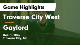 Traverse City West  vs Gaylord  Game Highlights - Dec. 1, 2023