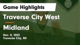 Traverse City West  vs Midland  Game Highlights - Dec. 8, 2023