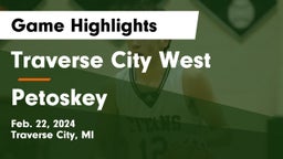 Traverse City West  vs Petoskey  Game Highlights - Feb. 22, 2024