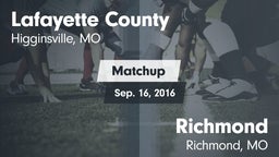 Matchup: Lafayette County vs. Richmond  2016