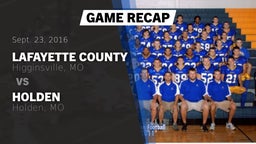 Recap: Lafayette County  vs. Holden  2016