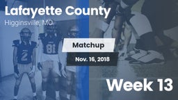 Matchup: Lafayette County vs. Week 13 2018