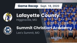 Recap: Lafayette County  vs. Summit Christian Academy 2020