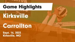 Kirksville  vs Carrollton  Game Highlights - Sept. 16, 2023