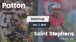 Matchup: Patton  vs. Saint Stephens  2016
