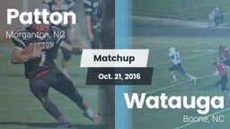 Matchup: Patton  vs. Watauga  2016