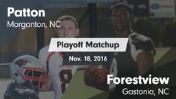 Matchup: Patton  vs. Forestview  2016