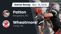 Recap: Patton  vs. Wheatmore  2018