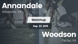 Matchup: Annandale High vs. Woodson  2016