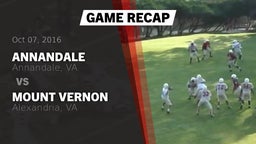 Recap: Annandale  vs. Mount Vernon  2016