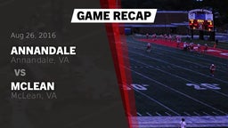 Recap: Annandale  vs. McLean  2016