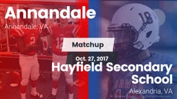 Matchup: Annandale High vs. Hayfield Secondary School 2017