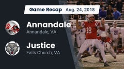 Recap: Annandale  vs. Justice  2018