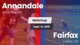 Matchup: Annandale High vs. Fairfax  2018