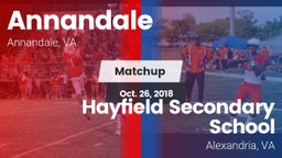 Matchup: Annandale High vs. Hayfield Secondary School 2018