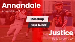 Matchup: Annandale High vs. Justice  2019
