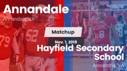 Matchup: Annandale High vs. Hayfield Secondary School 2019