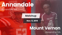 Matchup: Annandale High vs. Mount Vernon   2019