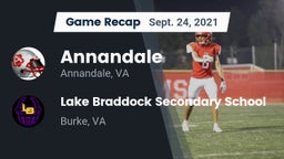 Recap: Annandale  vs. Lake Braddock Secondary School 2021