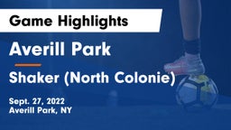 Averill Park  vs Shaker  (North Colonie) Game Highlights - Sept. 27, 2022
