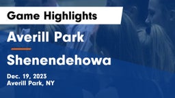 Averill Park  vs Shenendehowa  Game Highlights - Dec. 19, 2023