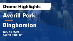 Averill Park  vs Binghamton  Game Highlights - Jan. 14, 2024