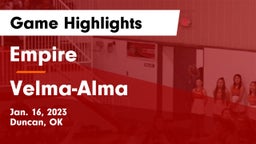 Empire  vs Velma-Alma  Game Highlights - Jan. 16, 2023