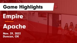 Empire  vs Apache  Game Highlights - Nov. 29, 2022