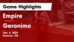 Empire  vs Geronimo Game Highlights - Jan. 6, 2024