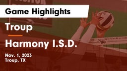 Troup  vs Harmony I.S.D. Game Highlights - Nov. 1, 2023