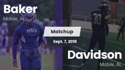 Matchup: Baker  vs. Davidson  2018