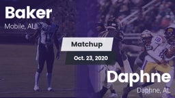 Matchup: Baker  vs. Daphne  2020