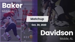 Matchup: Baker  vs. Davidson  2020