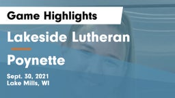 Lakeside Lutheran  vs Poynette  Game Highlights - Sept. 30, 2021