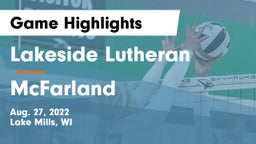 Lakeside Lutheran  vs McFarland  Game Highlights - Aug. 27, 2022
