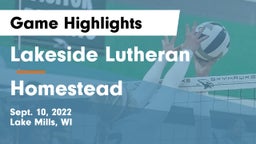 Lakeside Lutheran  vs Homestead  Game Highlights - Sept. 10, 2022