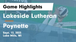 Lakeside Lutheran  vs Poynette  Game Highlights - Sept. 12, 2023