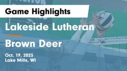 Lakeside Lutheran  vs Brown Deer  Game Highlights - Oct. 19, 2023