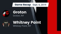 Recap: Groton  vs. Whitney Point  2019