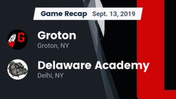 Recap: Groton  vs. Delaware Academy  2019