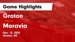 Groton  vs Moravia  Game Highlights - Dec. 12, 2023