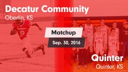 Matchup: Decatur Community vs. Quinter  2016