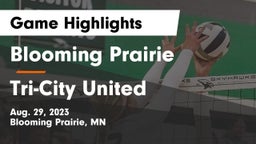 Blooming Prairie  vs Tri-City United  Game Highlights - Aug. 29, 2023