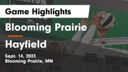 Blooming Prairie  vs Hayfield  Game Highlights - Sept. 14, 2023